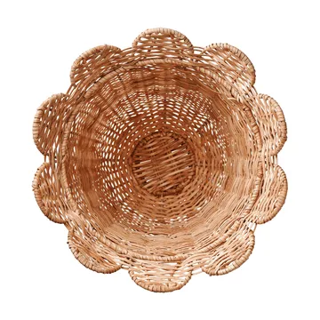 Scallop Rattan Vase - Natur, 30x31 cm - Pick a Poppy