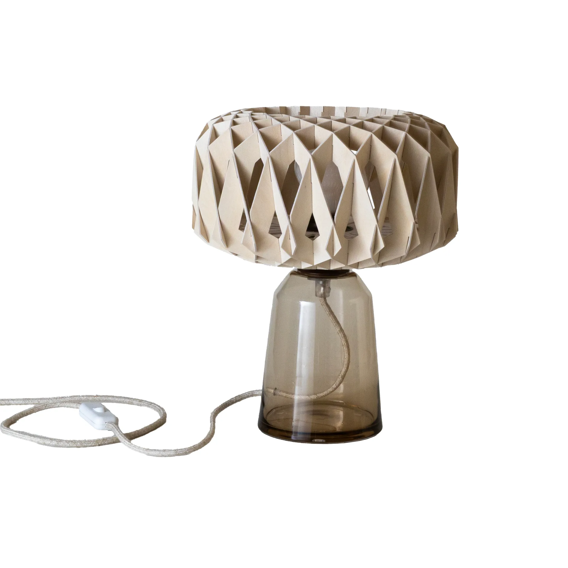 Signature 25 Tischleuchte, Amber-Birke, Ø28x34 cm Pilke