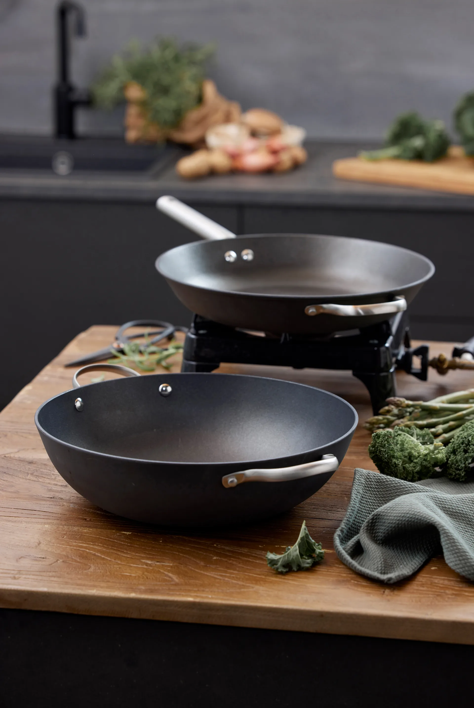 Garonne Wok aus leichtem Gusseisen, Ø34cm Pillivuyt