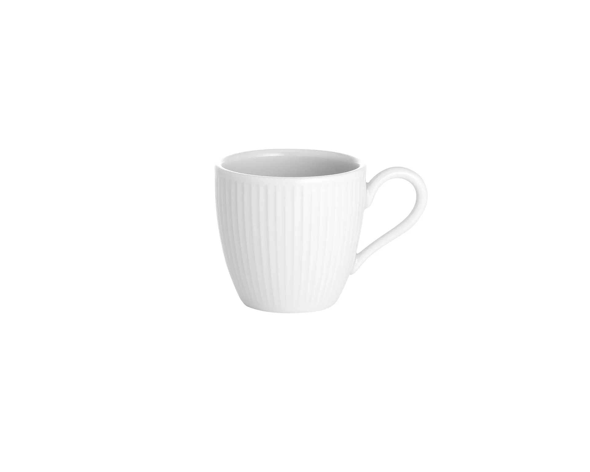 Pillivuyt Plissé Espressotasse 9 cl, Weiß Pillivuyt