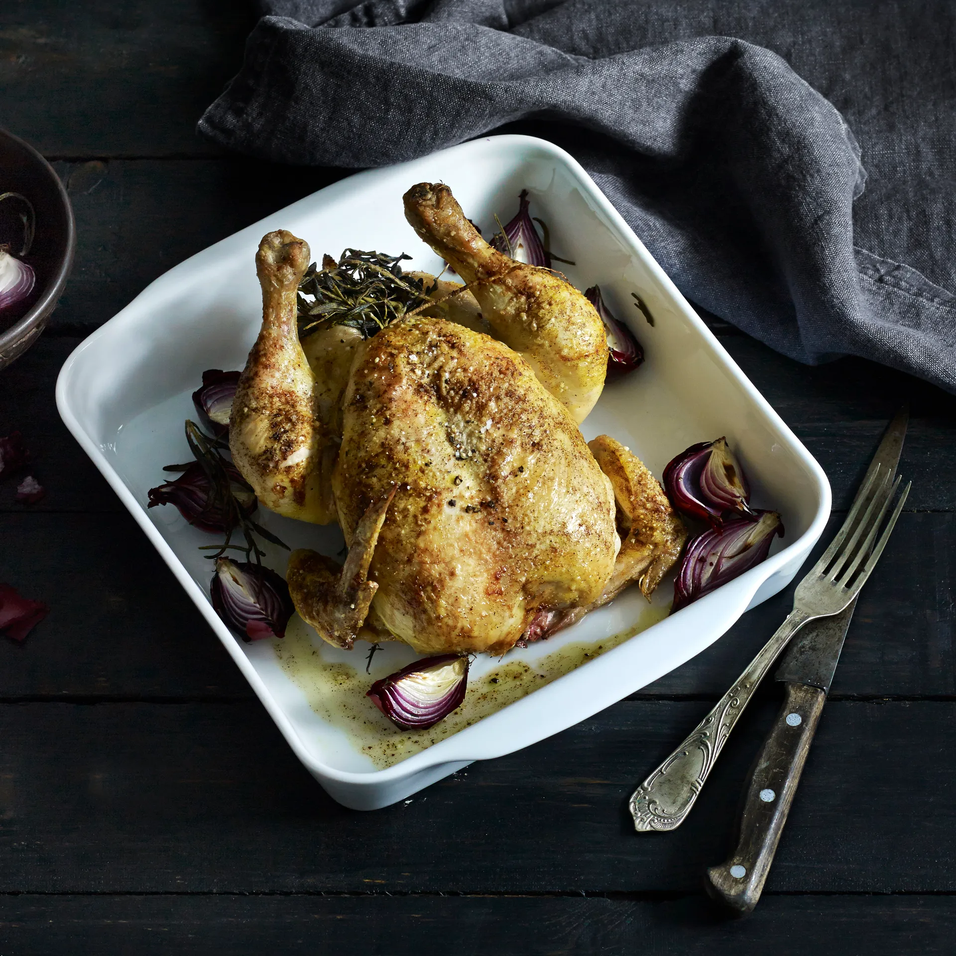 Pillivuyt Quadratischer Servierteller weiß, 22 x 2cm Pillivuyt