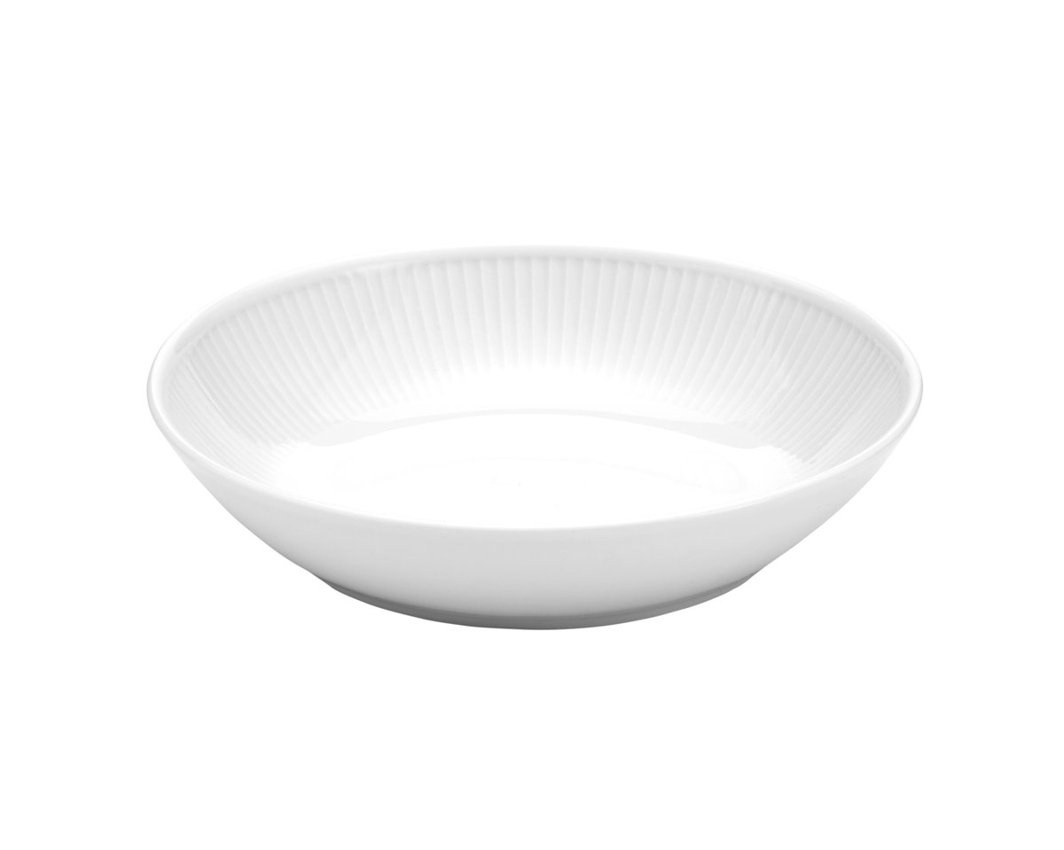 Pillivuyt Plissé Salat-/Pastateller 23 cm Weiß
