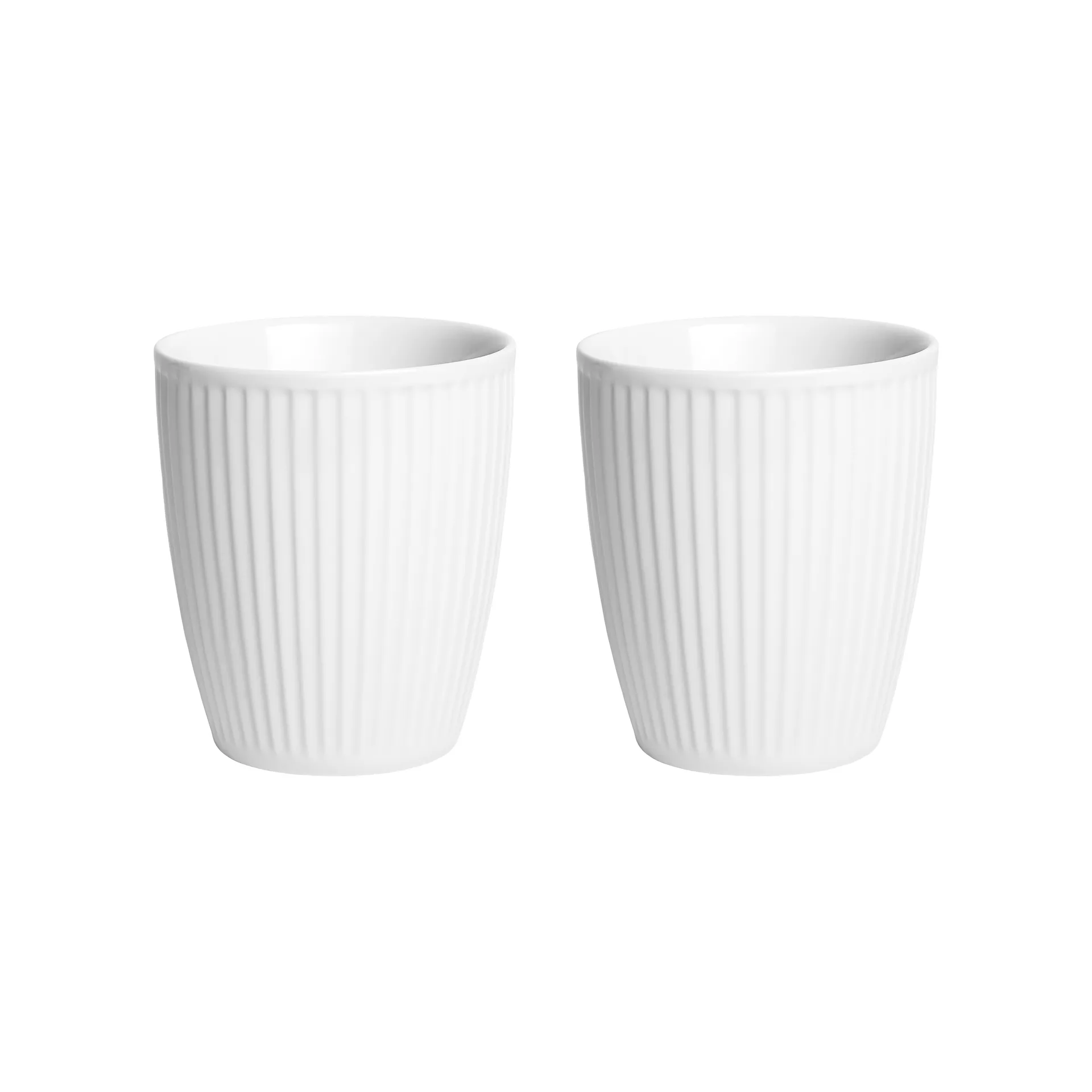 Plissé Thermobecher 8 cl 2er-Pack, Weiß Pillivuyt