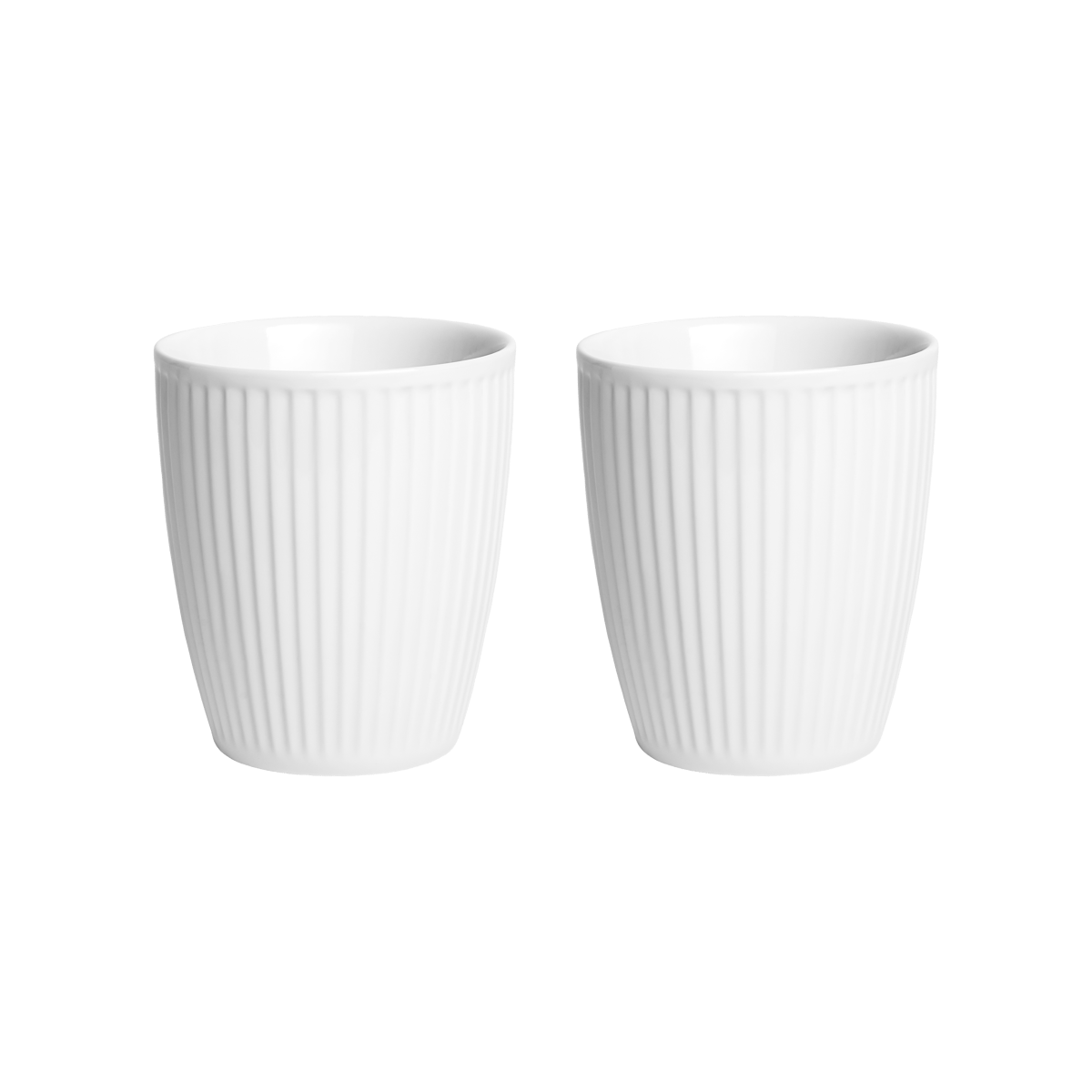 Pillivuyt Plissé Thermobecher 8 cl 2er-Pack Weiß