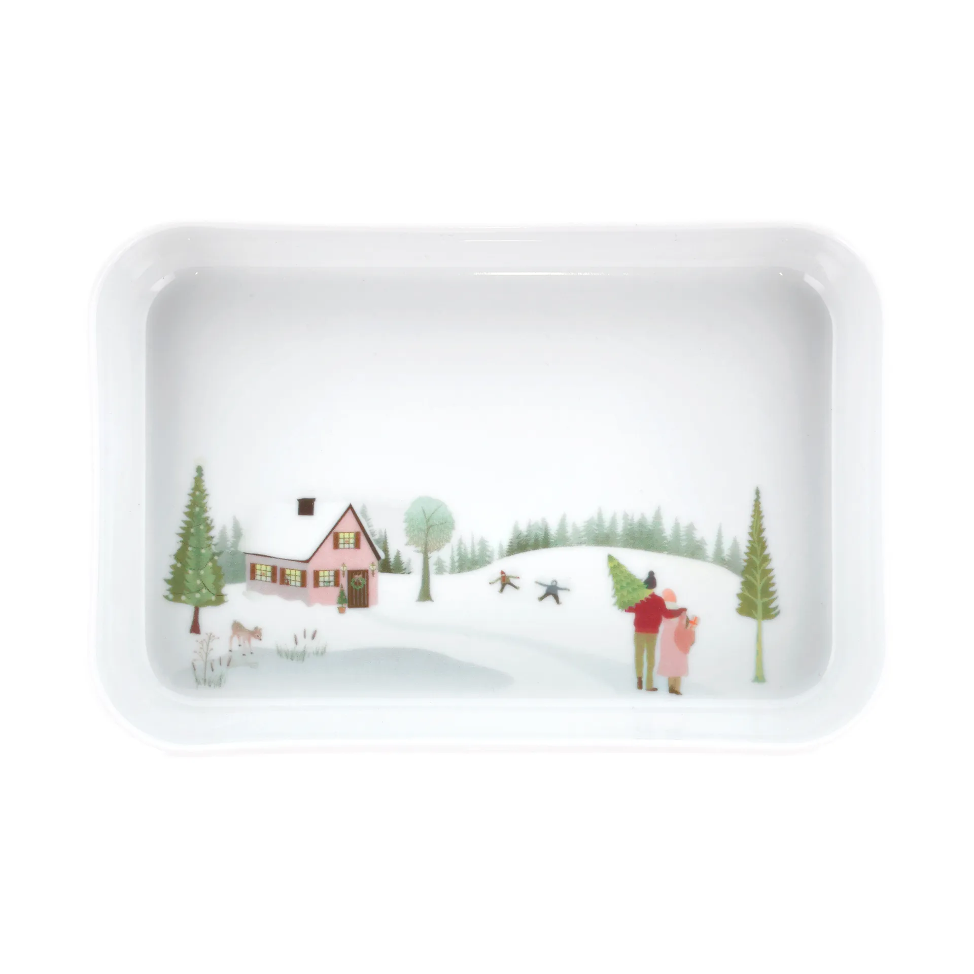 Winterplatte 12x18 cm, Weiß Pillivuyt