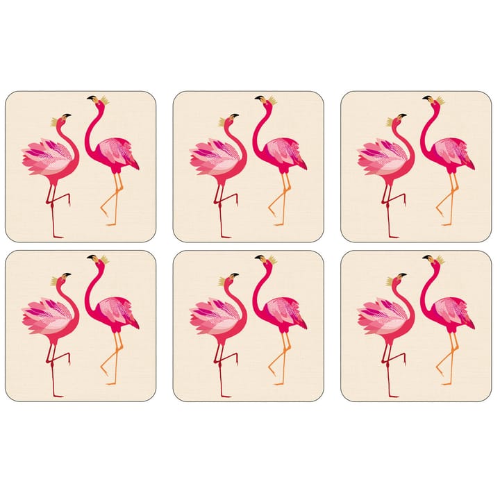 Flamingo Glasuntersetzer 6er Pack - Rosa - Pimpernel