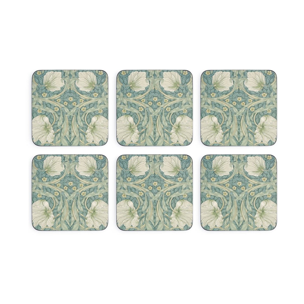 Pimpernel Morris & Co Pimpernel Glasuntersetzer 6er-Pack Grün, blau