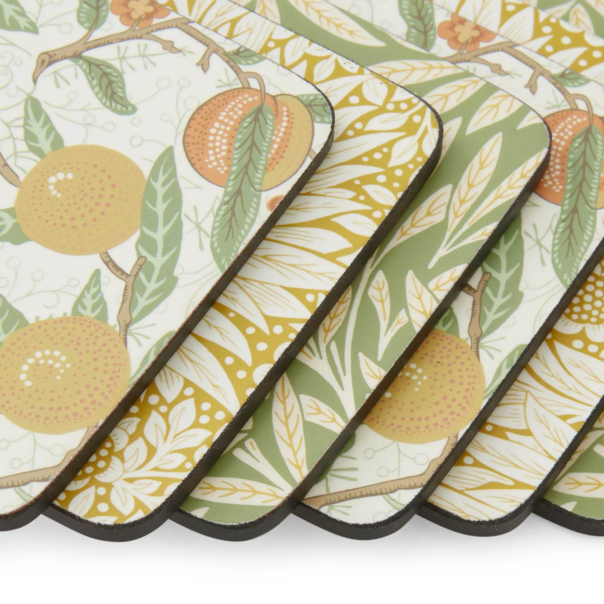 Morris & Co Simply Mixed Glasuntersetzer 6er-Pack, Fruit, Willow, Marigold Pimpernel