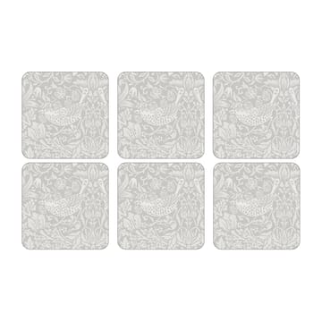 Strawberry Thief Glasuntersetzer 6er Pack - Grey - Pimpernel