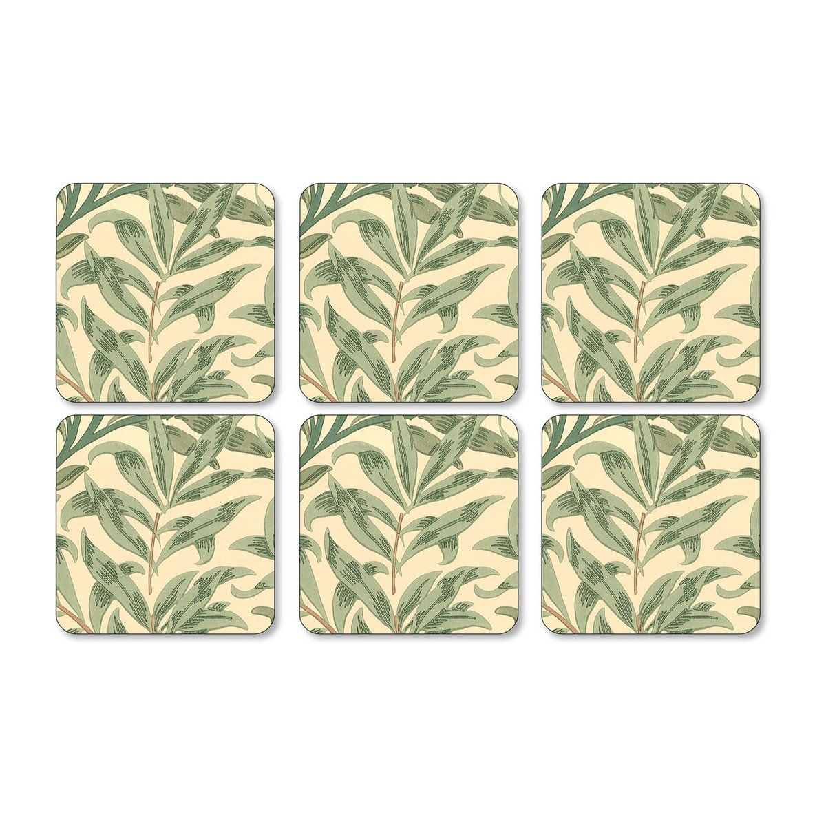 Pimpernel Willow Bough Glasuntersetzer 6er Pack Green