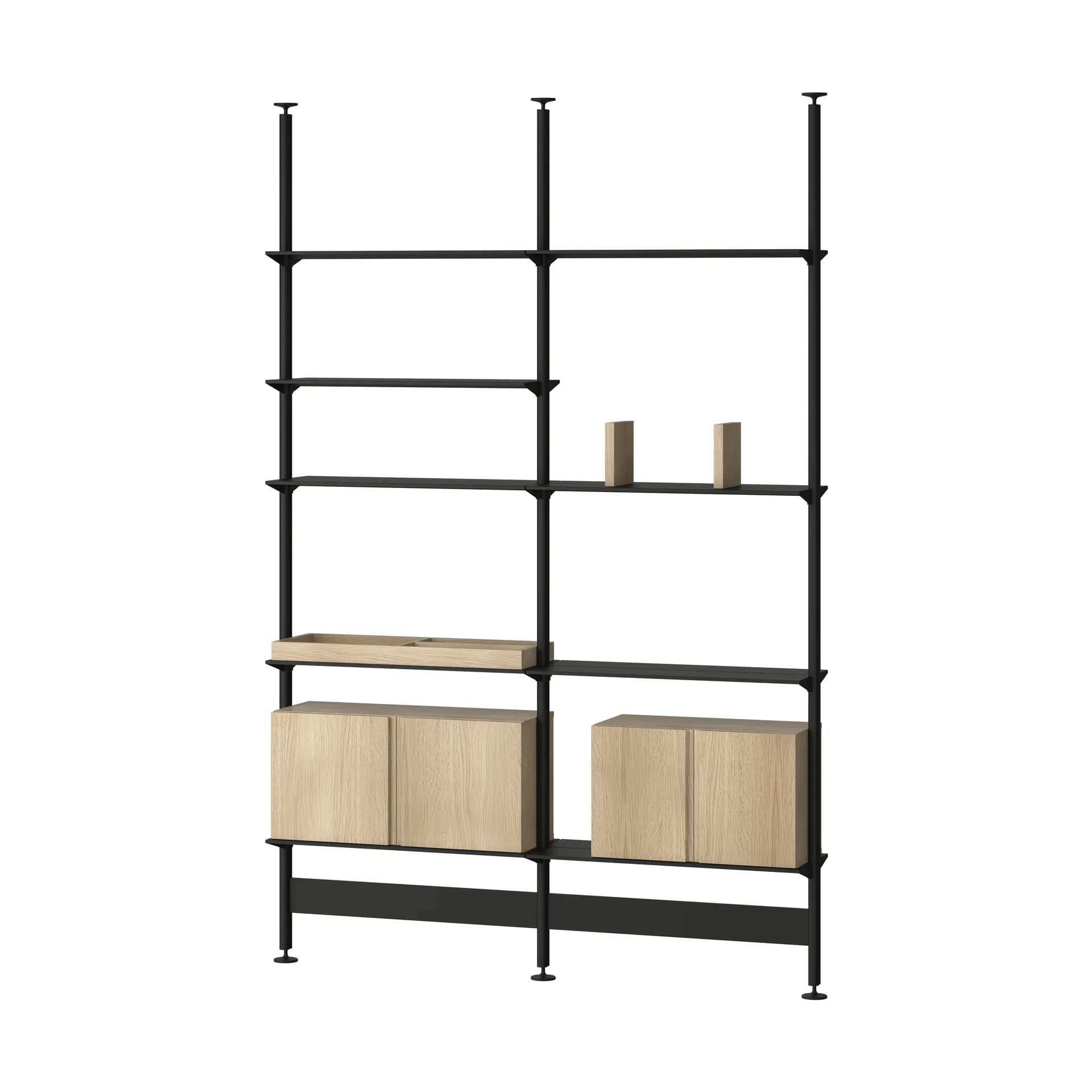 Pira G2 Regalsystem F C A Black/Oak 248–255 cm,  Pira