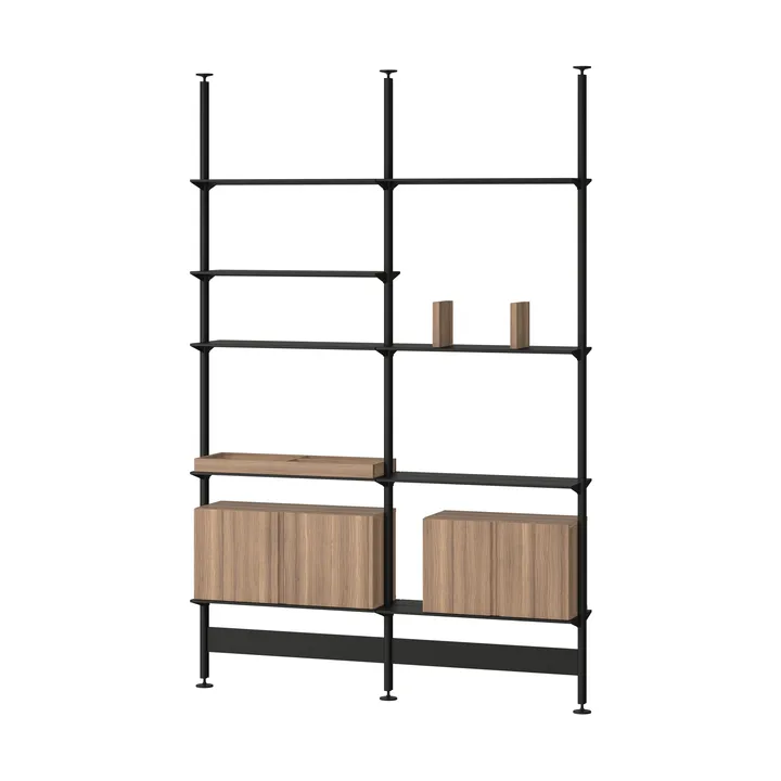 Pira G2 Regalsystem F C A Black/Walnut 256–264 cm - Pira