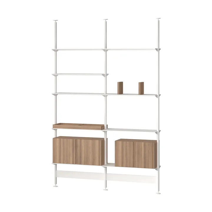 Pira G2 Regalsystem F C A White/Walnut 248–255 cm - Pira
