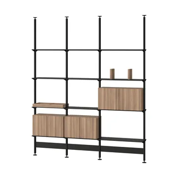 Pira G2 Regalsystem F C B Black/Walnut 248–255 cm - Pira