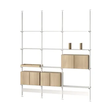 Pira G2 Regalsystem F C B White/Oak 248–255 cm - Pira