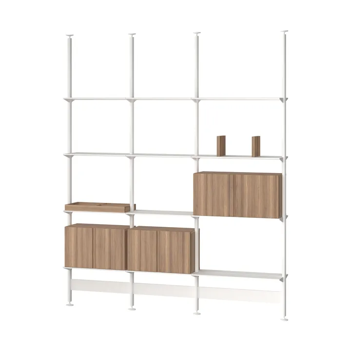 Pira G2 Regalsystem F C B White/Walnut 256–264 cm - Pira