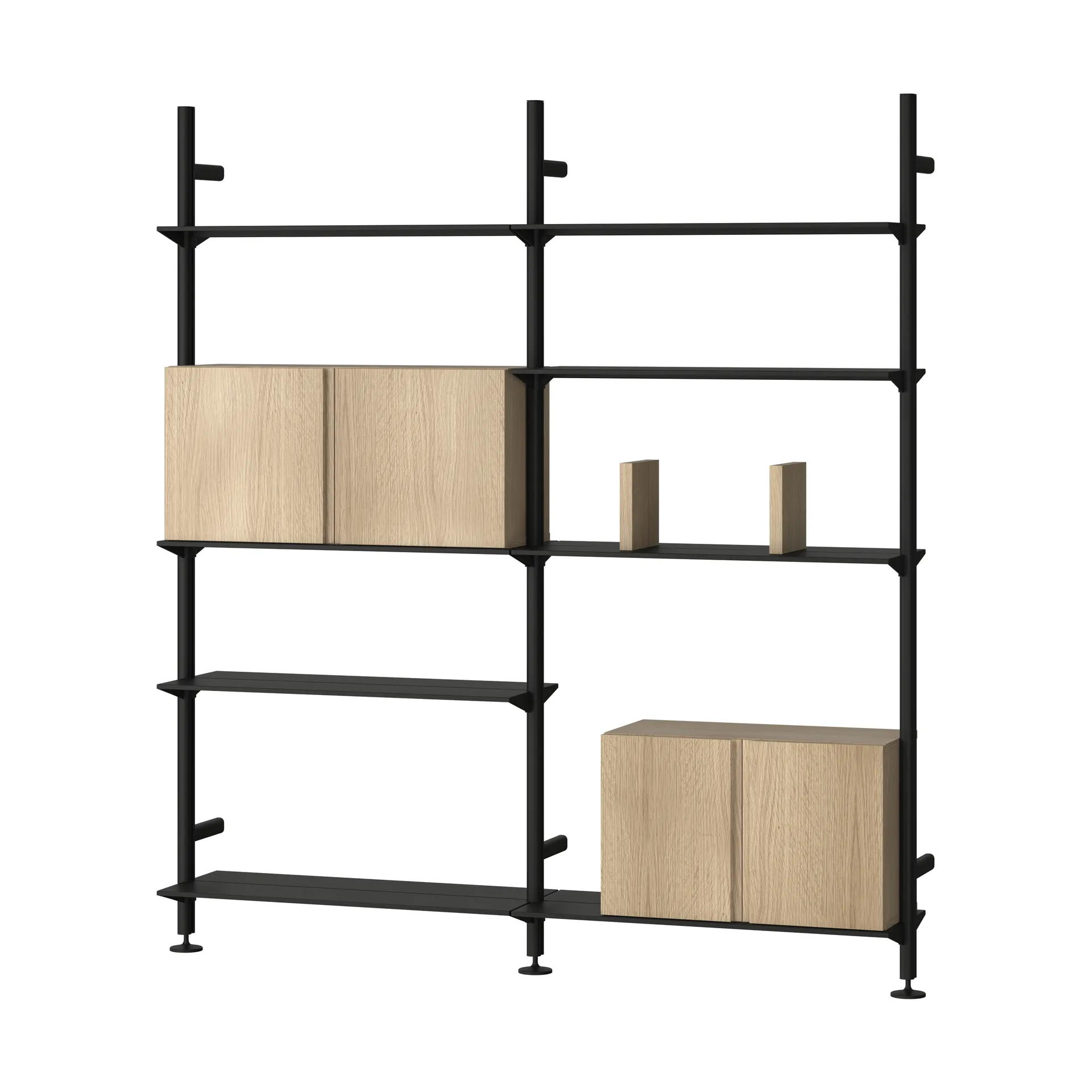 Pira G2 Regalsystem W A Black/Oak,  Pira