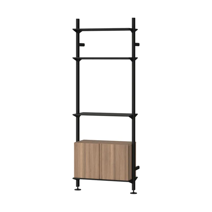 Pira G2 Regalsystem W B Black/Walnut - Pira