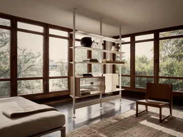 Pira Vitrinenschrank - Gebeizte Eiche-geriffeltes Glas, 90x31 cm, Glasrücken - Pira