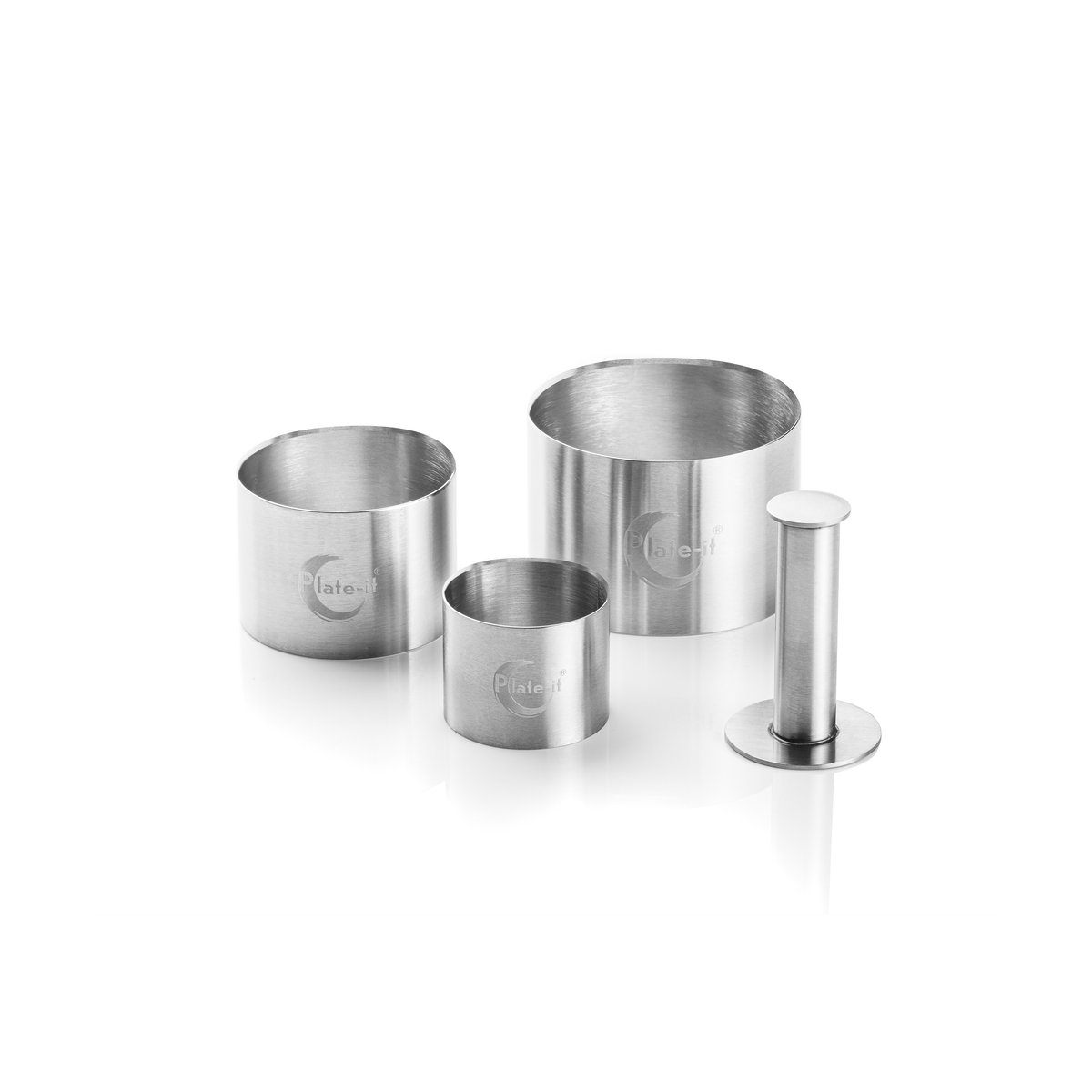Plate It Plate-it Garnierformen 4-teiliges Set Stahl