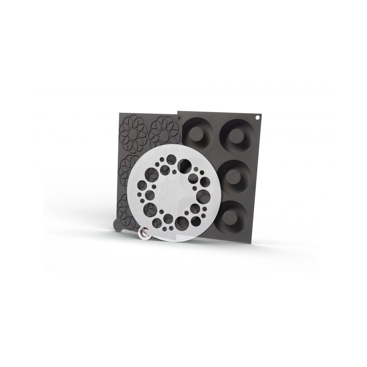 Plate It Plate-it inner circle Silikonform 3 Teile Grau
