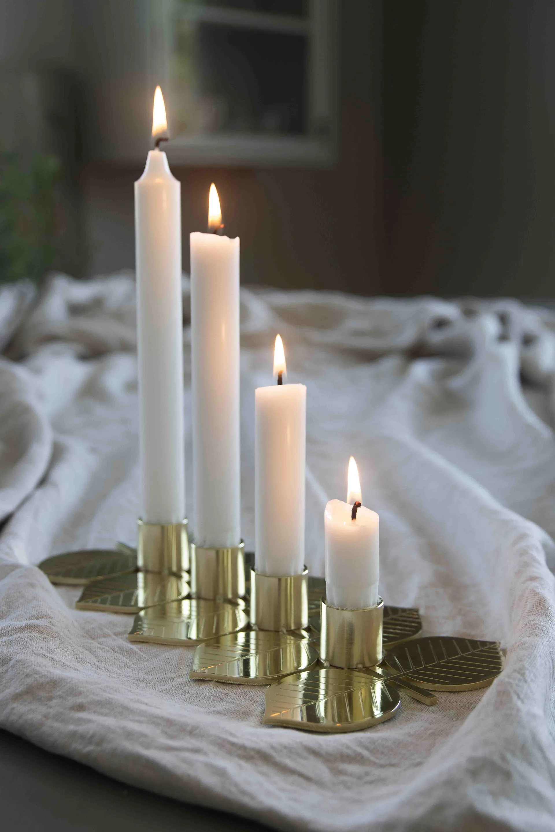 Berså Adventsleuchter, Gold Pluto Design