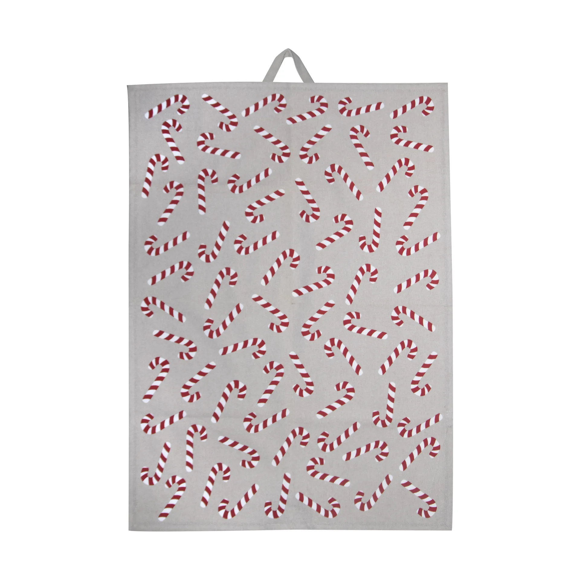 Candy cane Geschirrtuch 50x70 cm, Weiß-Grau-Rot Pluto Design