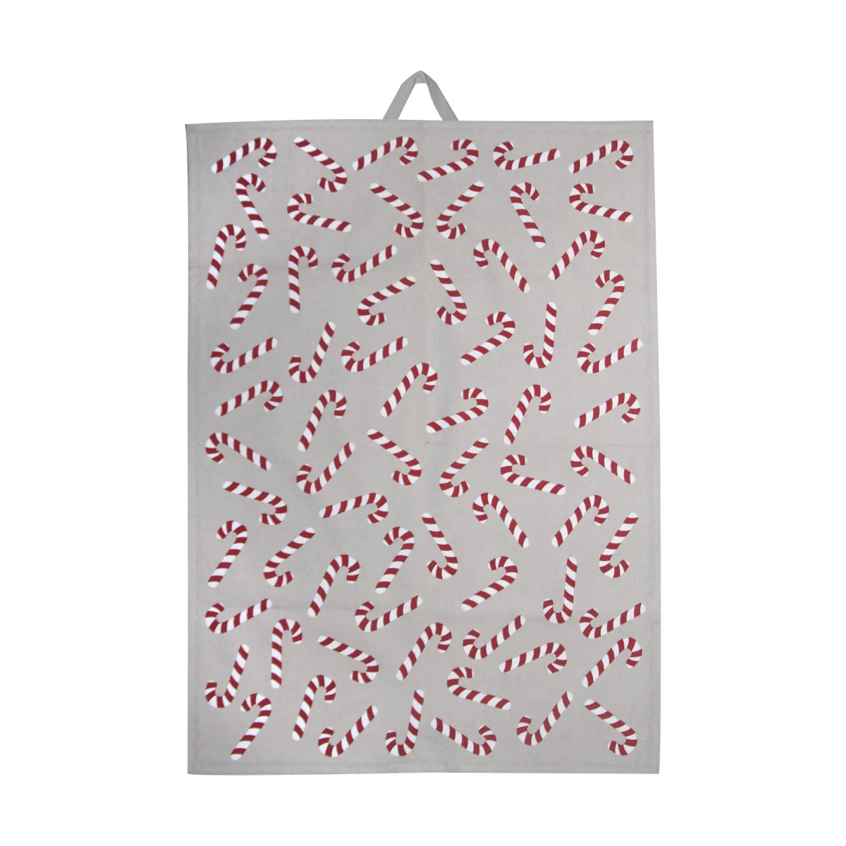 Pluto Design Candy cane Geschirrtuch 50x70 cm Weiß-Grau-Rot