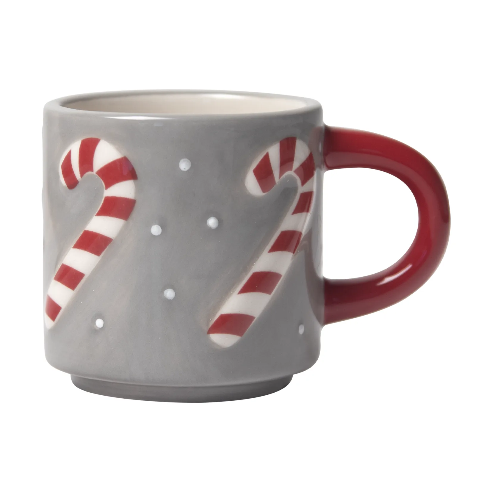 Candy cane Tasse, Grau-Weiß-Rot Pluto Design