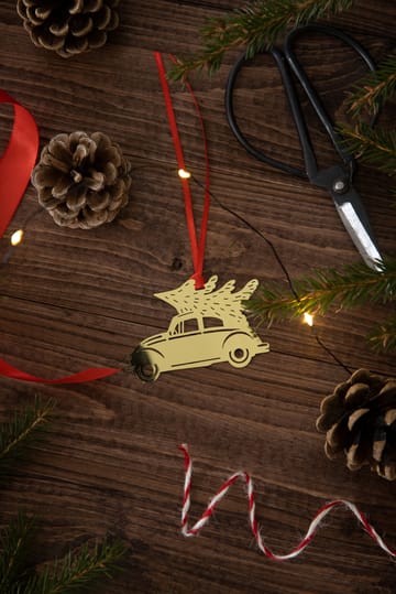 Christmas car Weihnachtsbaumanhänger - Gold - Pluto Design