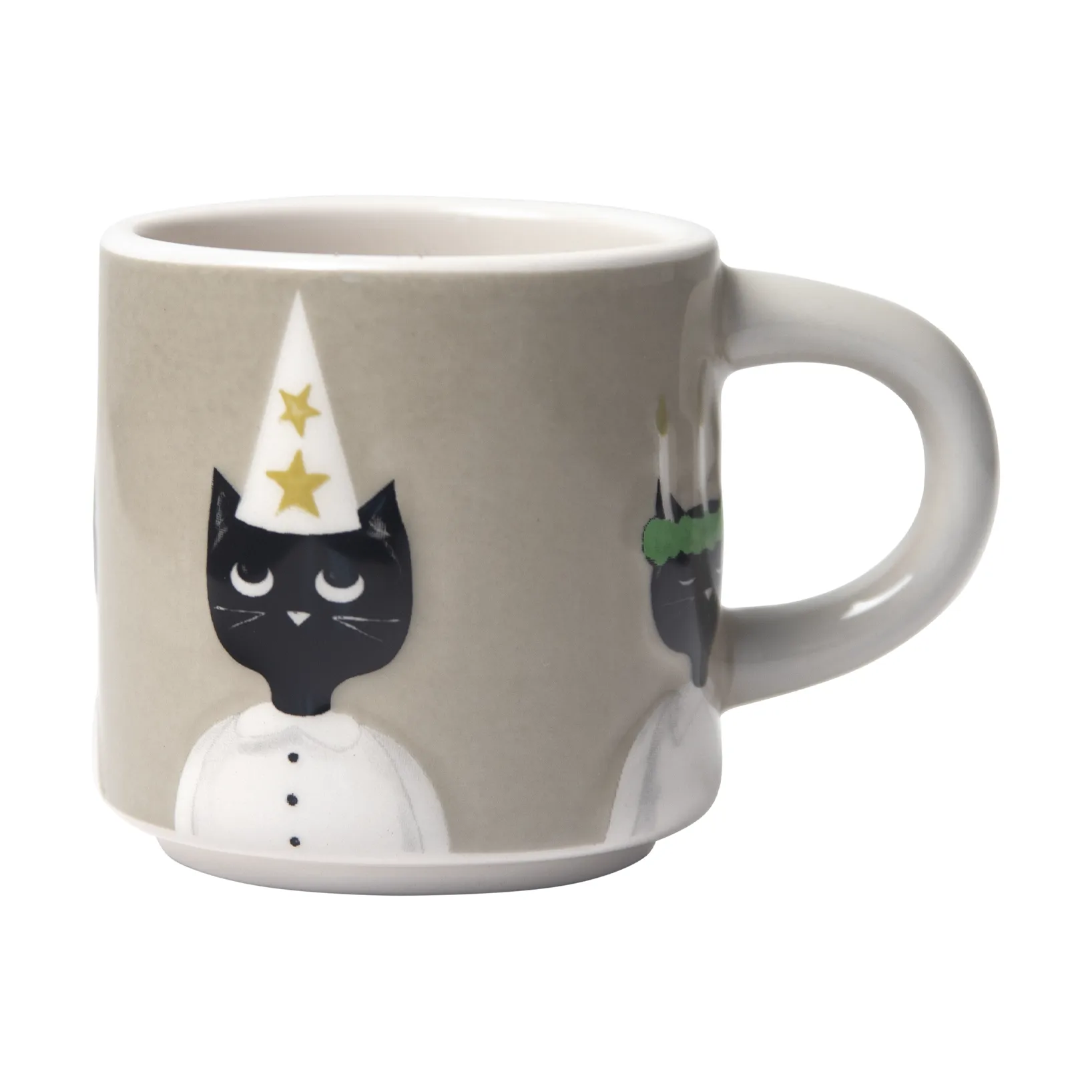 Christmas cats Tasse, Grau-Weiß-Schwarz Pluto Design