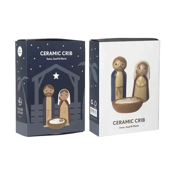 Crib family Keramikkrippe 3-teilig - Jesus, Josef und Maria - Pluto Design