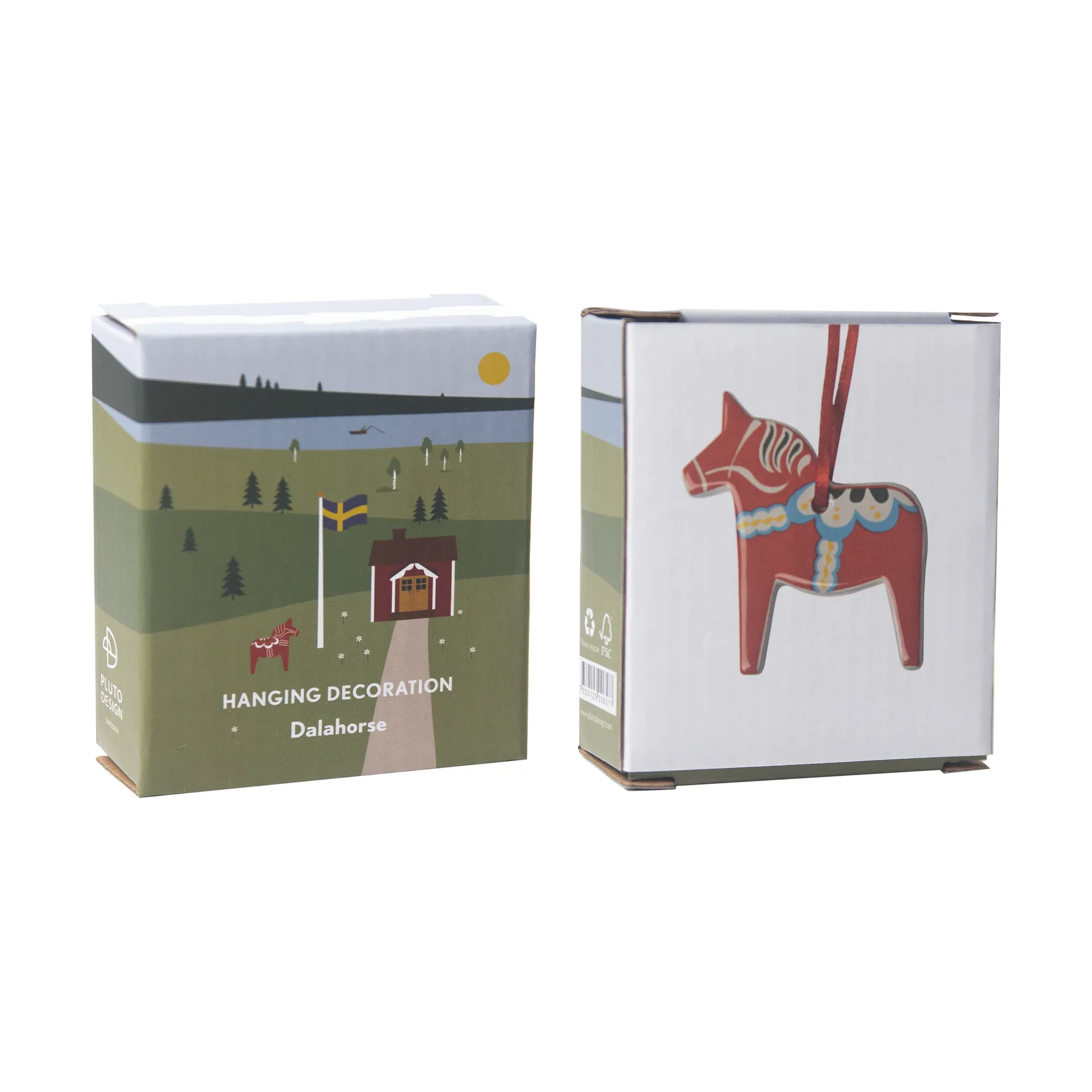 Dalahäst Dekorationsanhänger, Rot Pluto Design