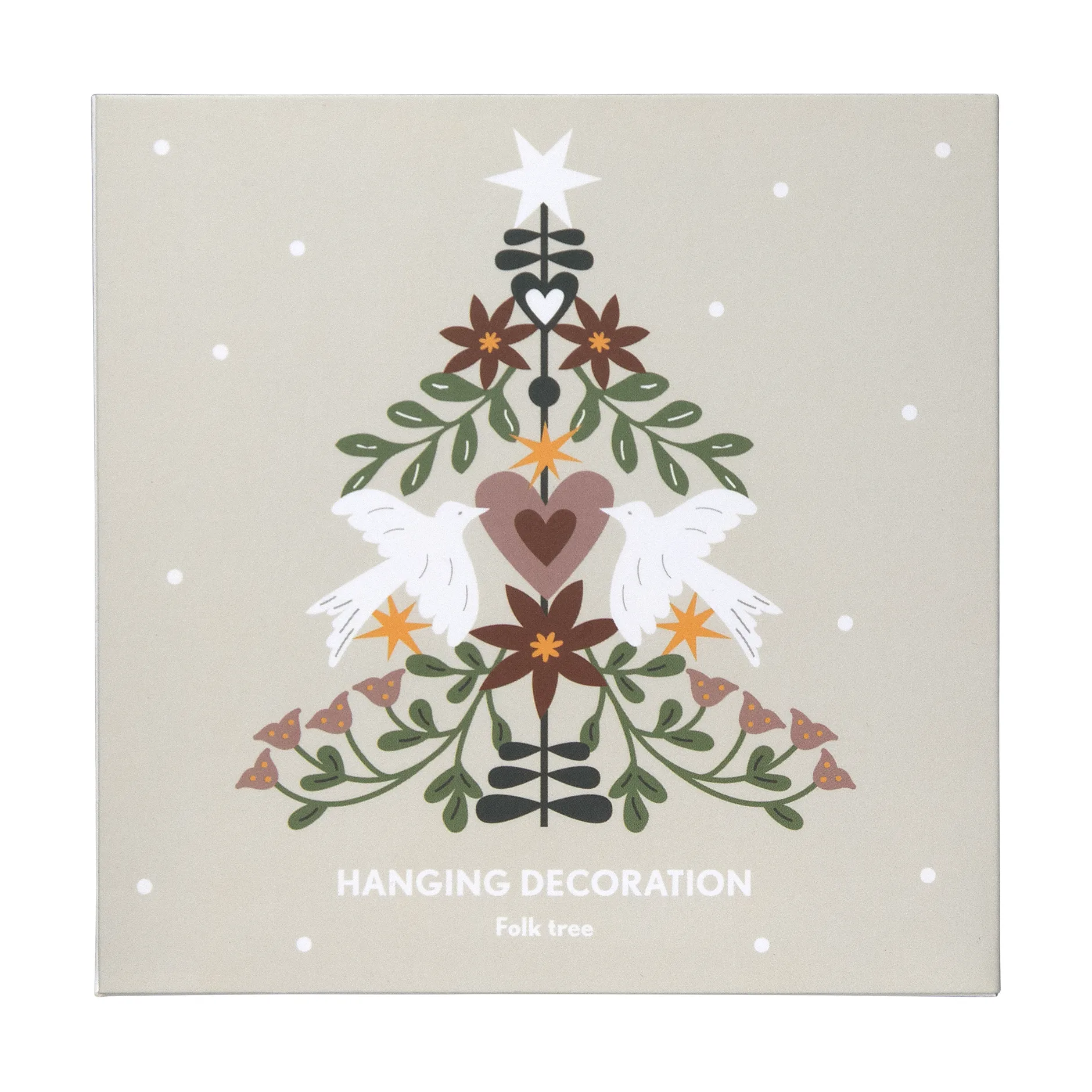 Folk tree Dekorationsanhänger, Gold Pluto Design