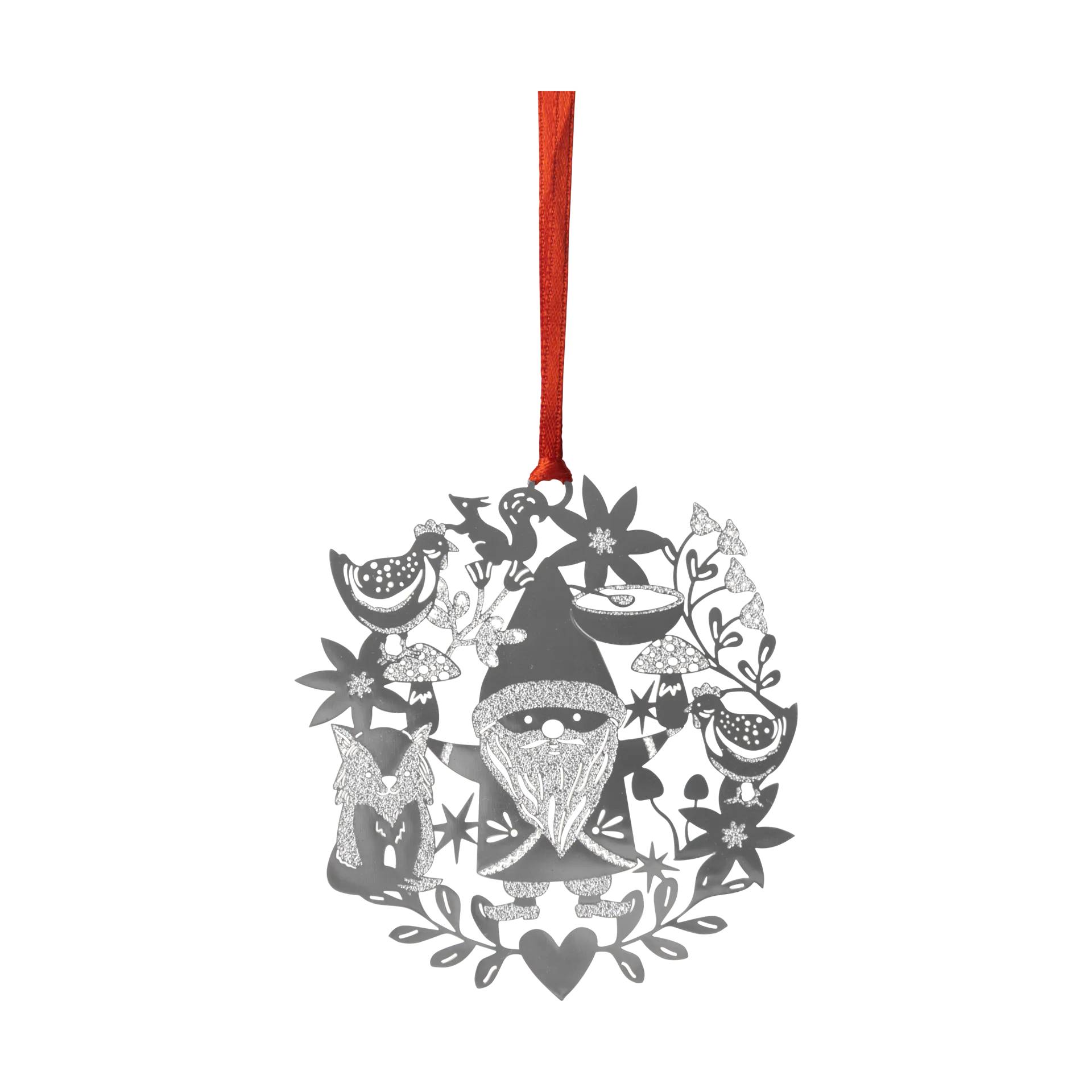 Fox & Santa Weihnachtsanhänger, Silver Pluto Design