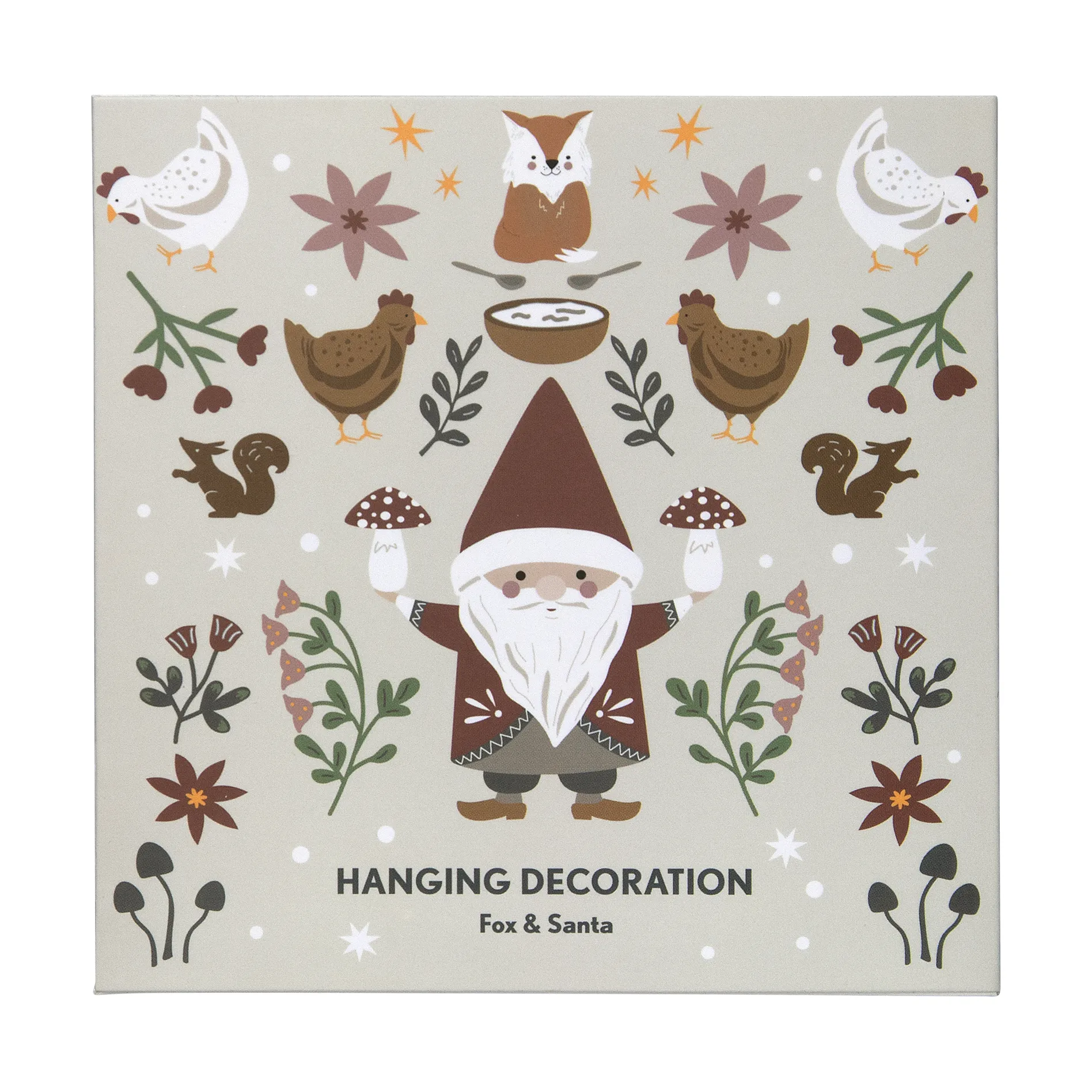 Fox & Santa Weihnachtsanhänger, Silver Pluto Design