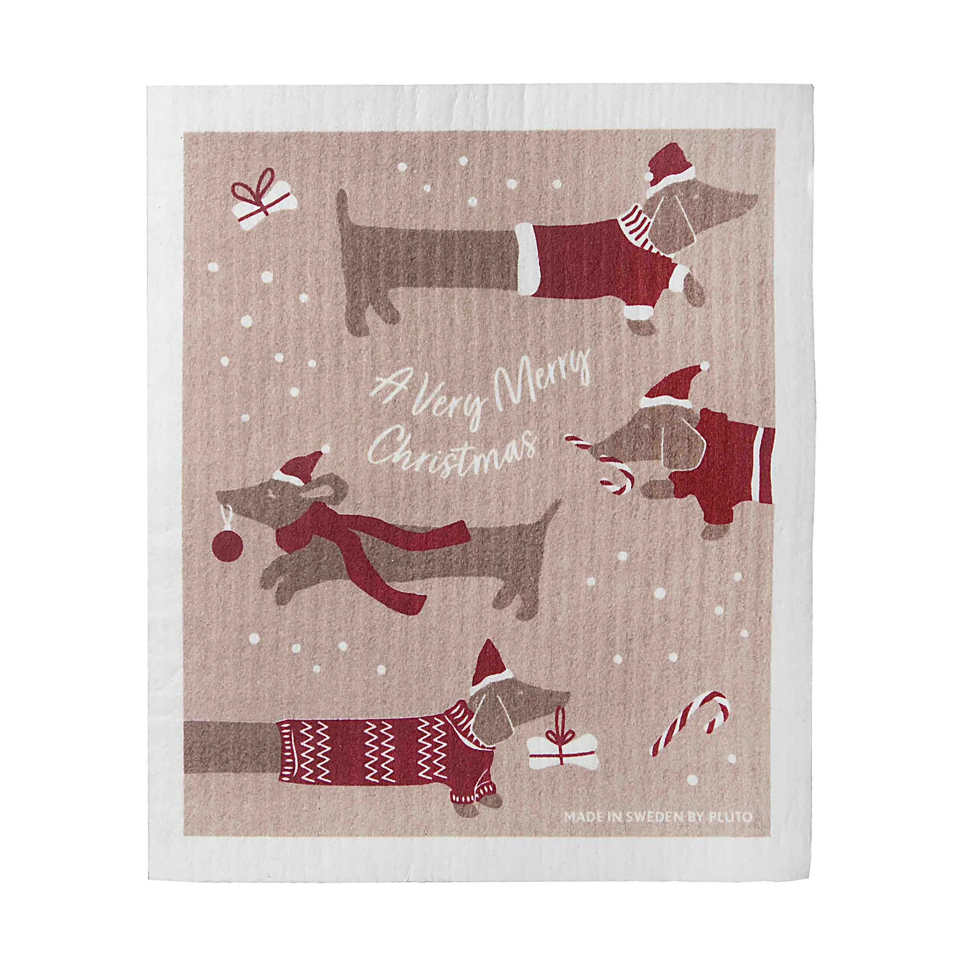 Jolly dogs Spültuch, Rot-Grau Pluto Design
