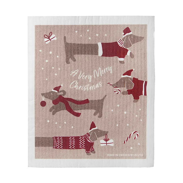 Jolly dogs Spültuch - Rot-Grau - Pluto Design