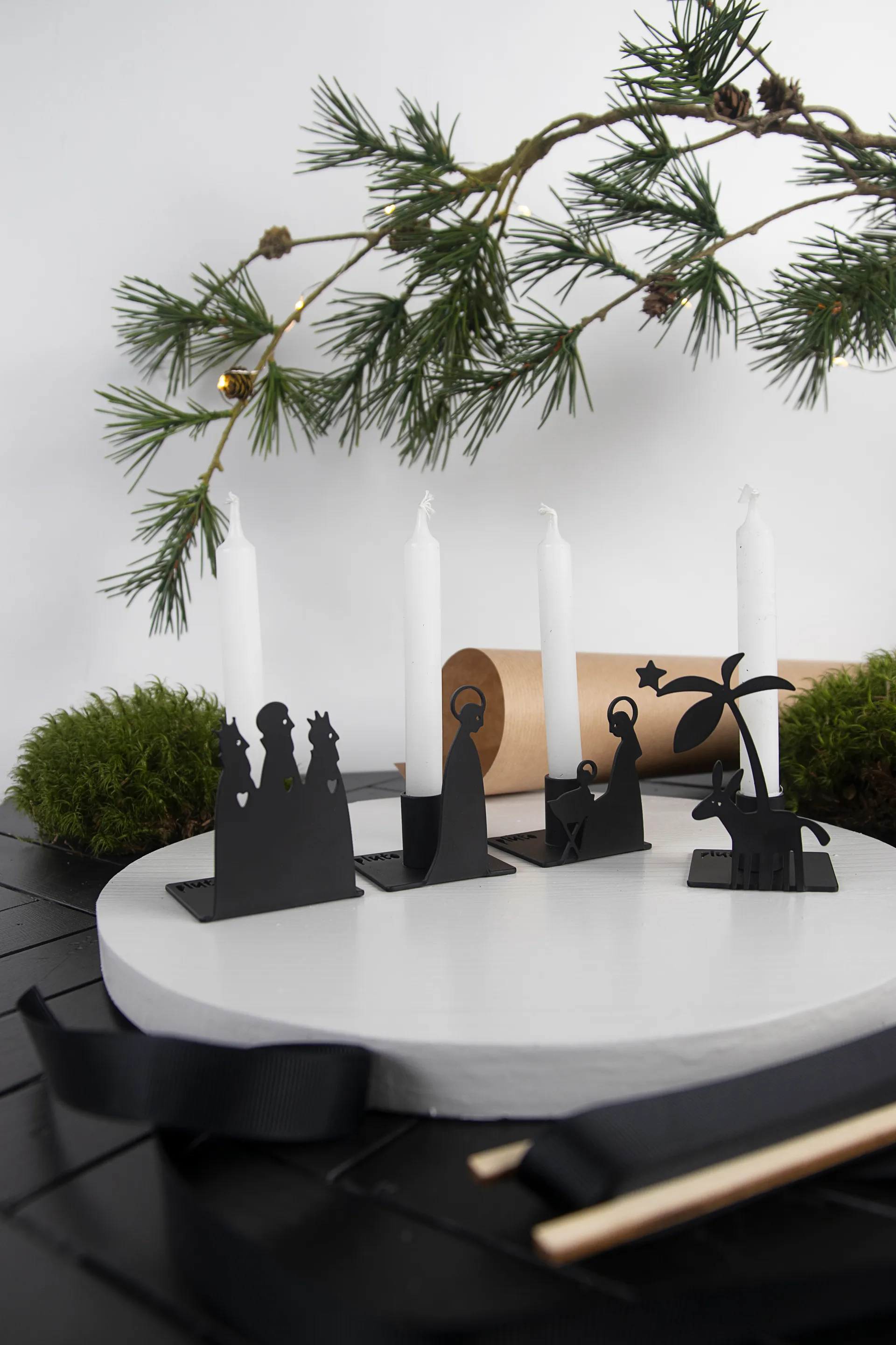 Krippen-Kerzenhalter Metall, Klein Pluto Design