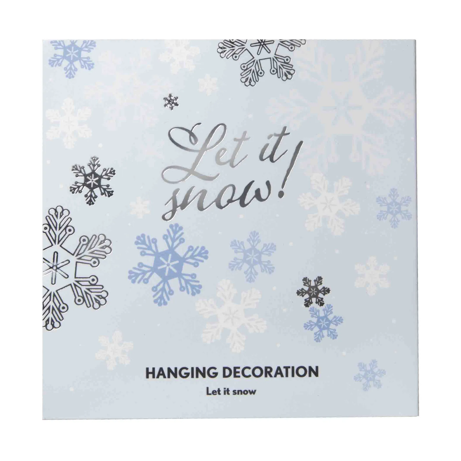 Let it snow Dekorationsanhänger, Silber Pluto Design