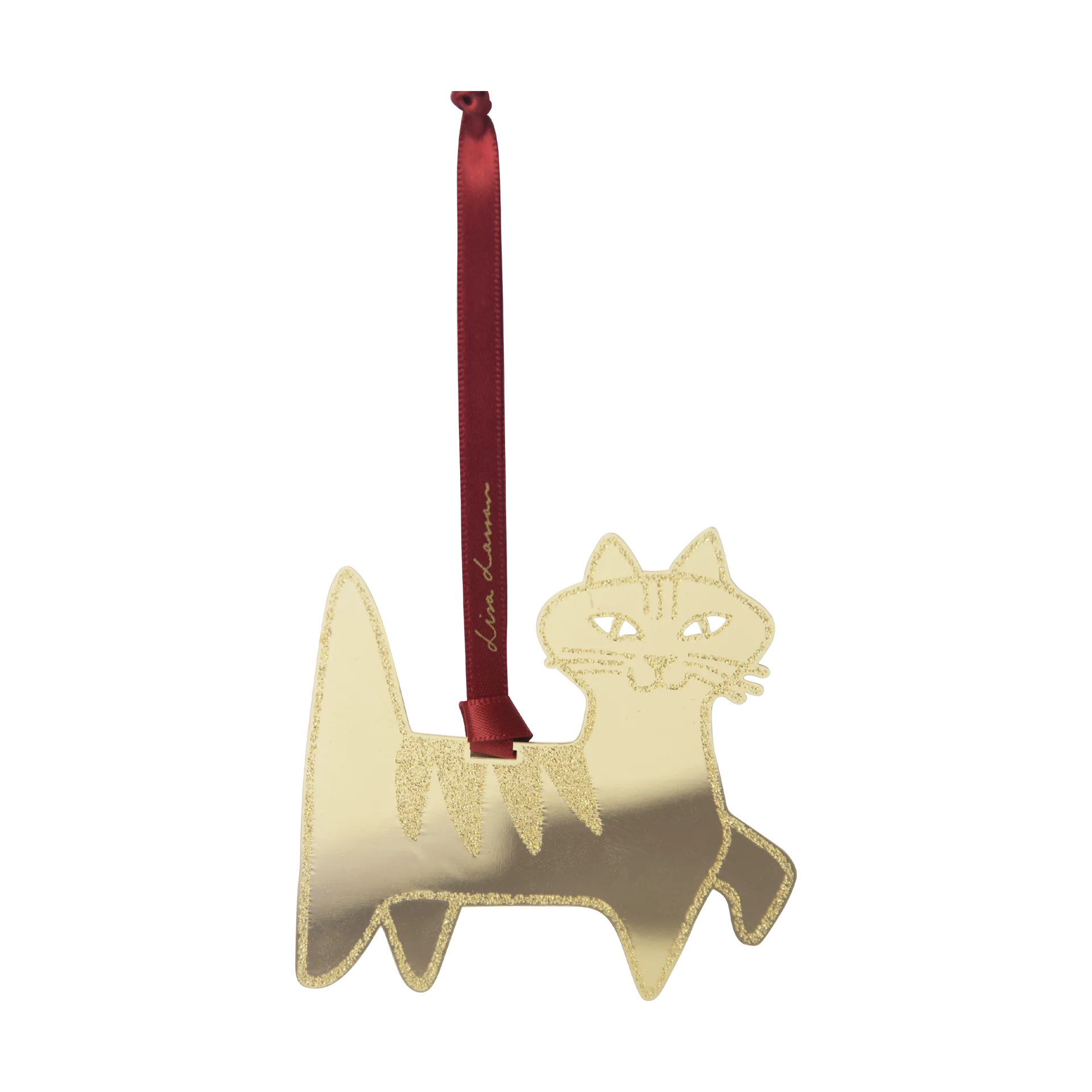 Lisa Larson Felix Dekorationsanhänger, Gold Pluto Design