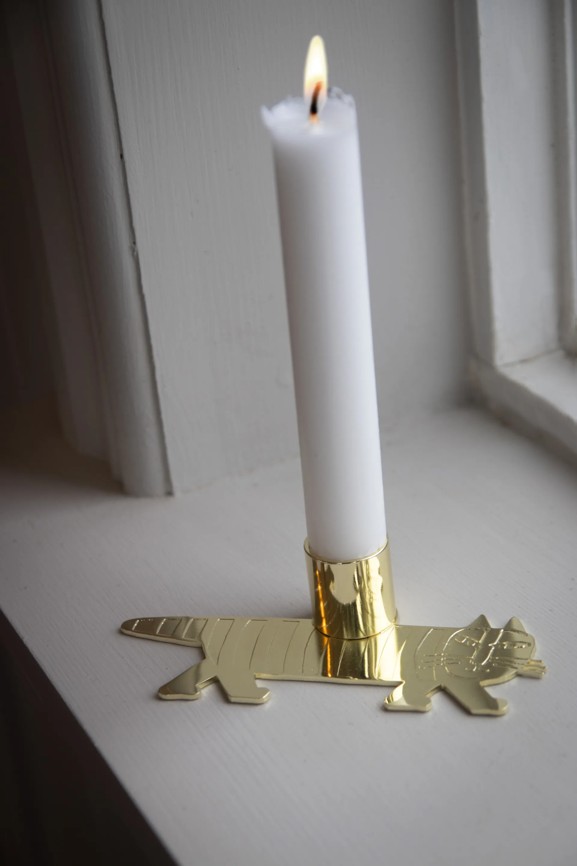 Lisa Larson Mikey Kerzenständer, Gold Pluto Design