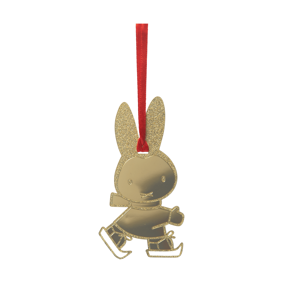 Pluto Design Miffy skating Dekorationsanhänger Gold