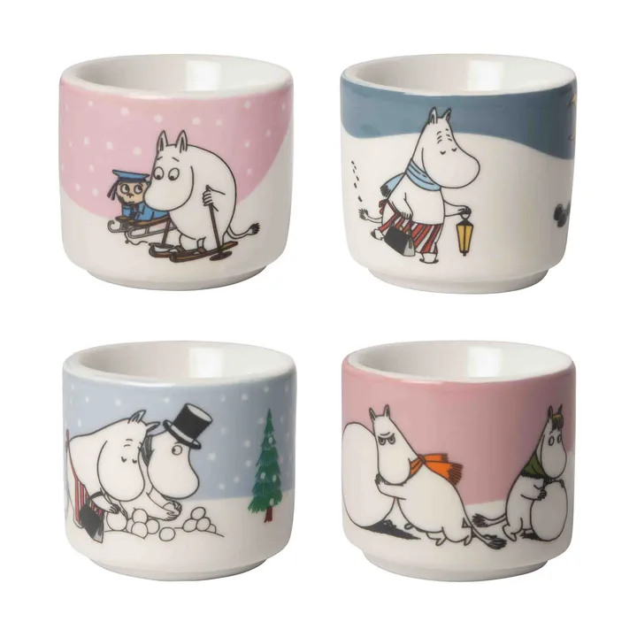 Mumin Eierbecher 4-teilig - Mumin Winter - Pluto Design