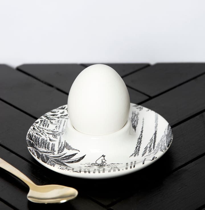 Mumin Eierbecher , Schwarz-weiß Pluto Design