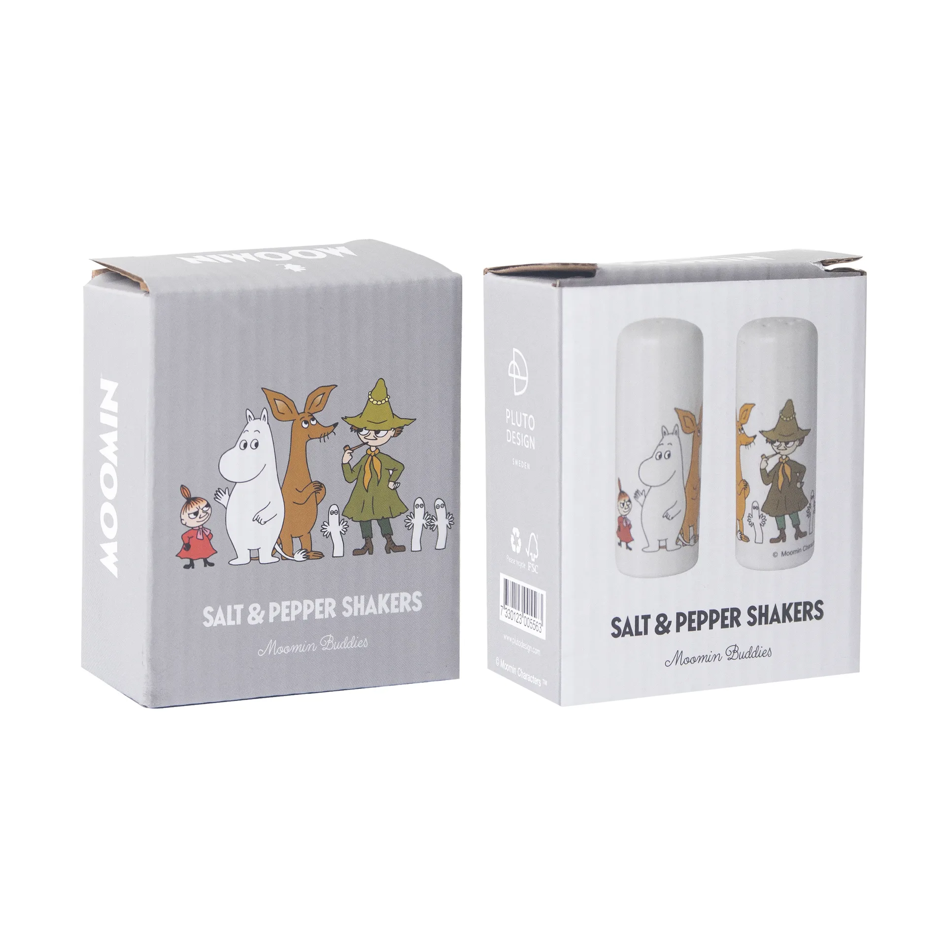 Mumin friends Salz & Pfefferstreuer, Weiß-multi Pluto Design