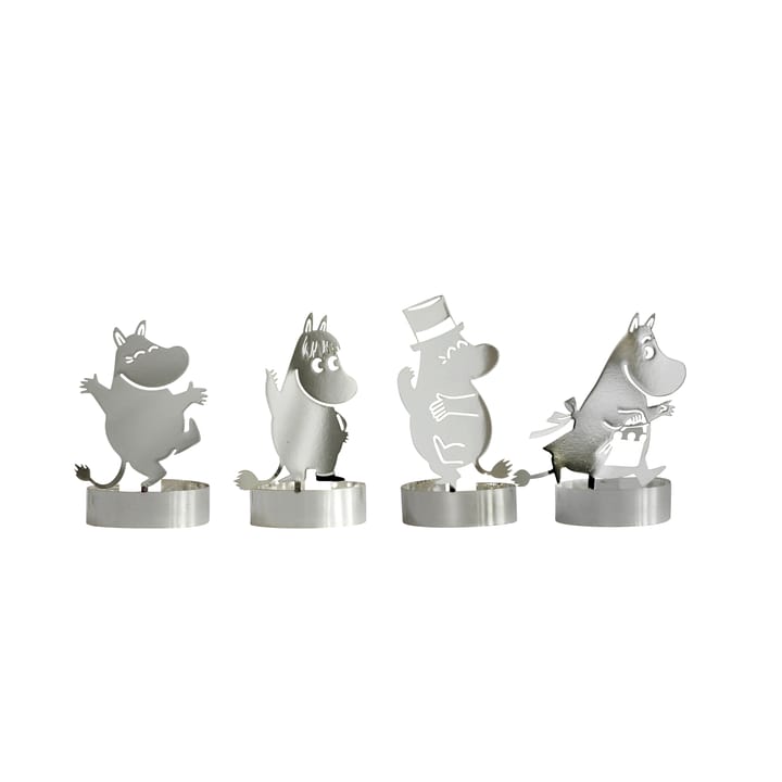 Mumin Kerzendeko 4er Pack - Silber - Pluto Design