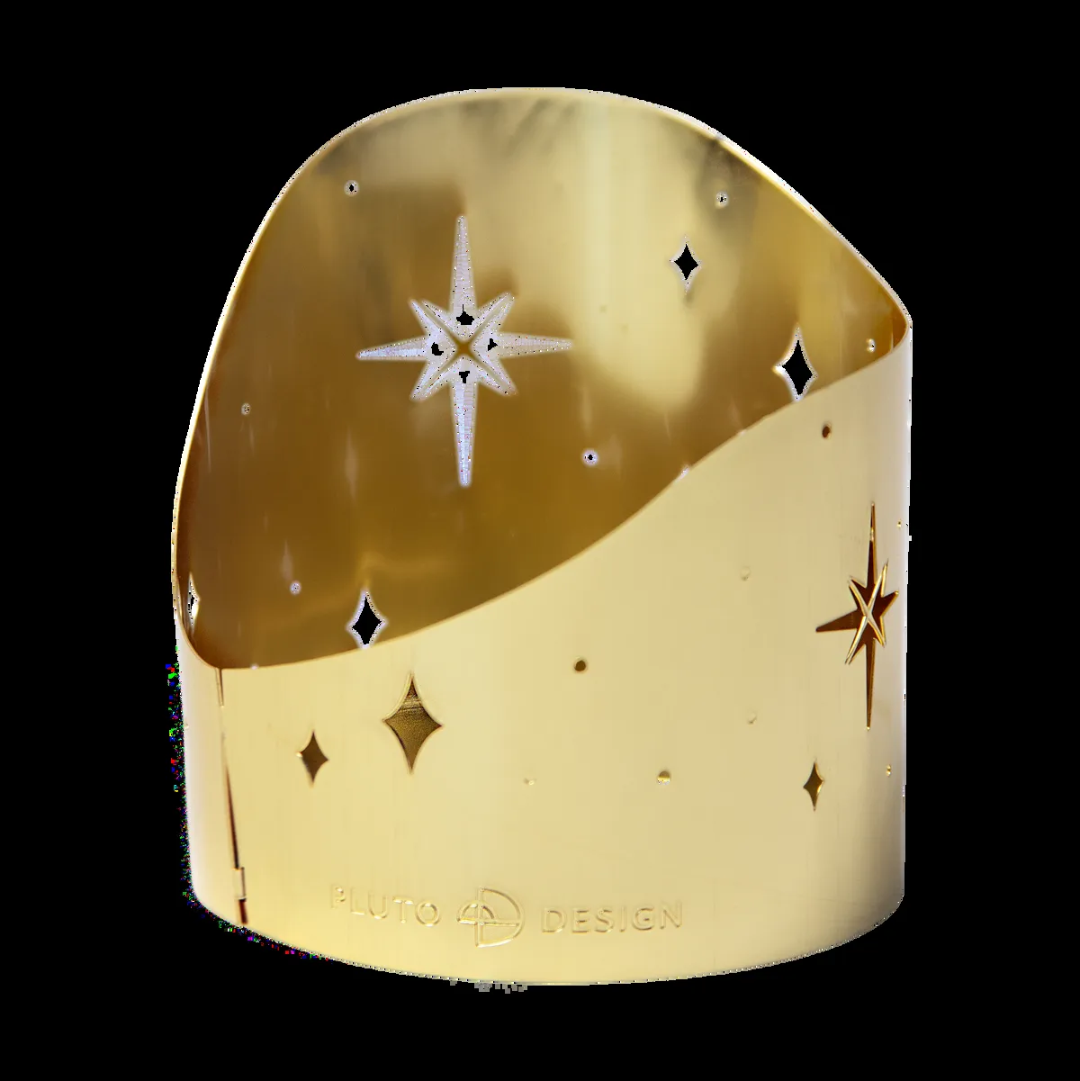 Pluto Design Northern star Teelichthalter Ø6,5 cm Vergoldetes Metall