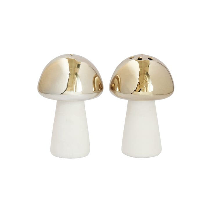 Pilz Salz- und Pfefferstreuer, Gold Pluto Design