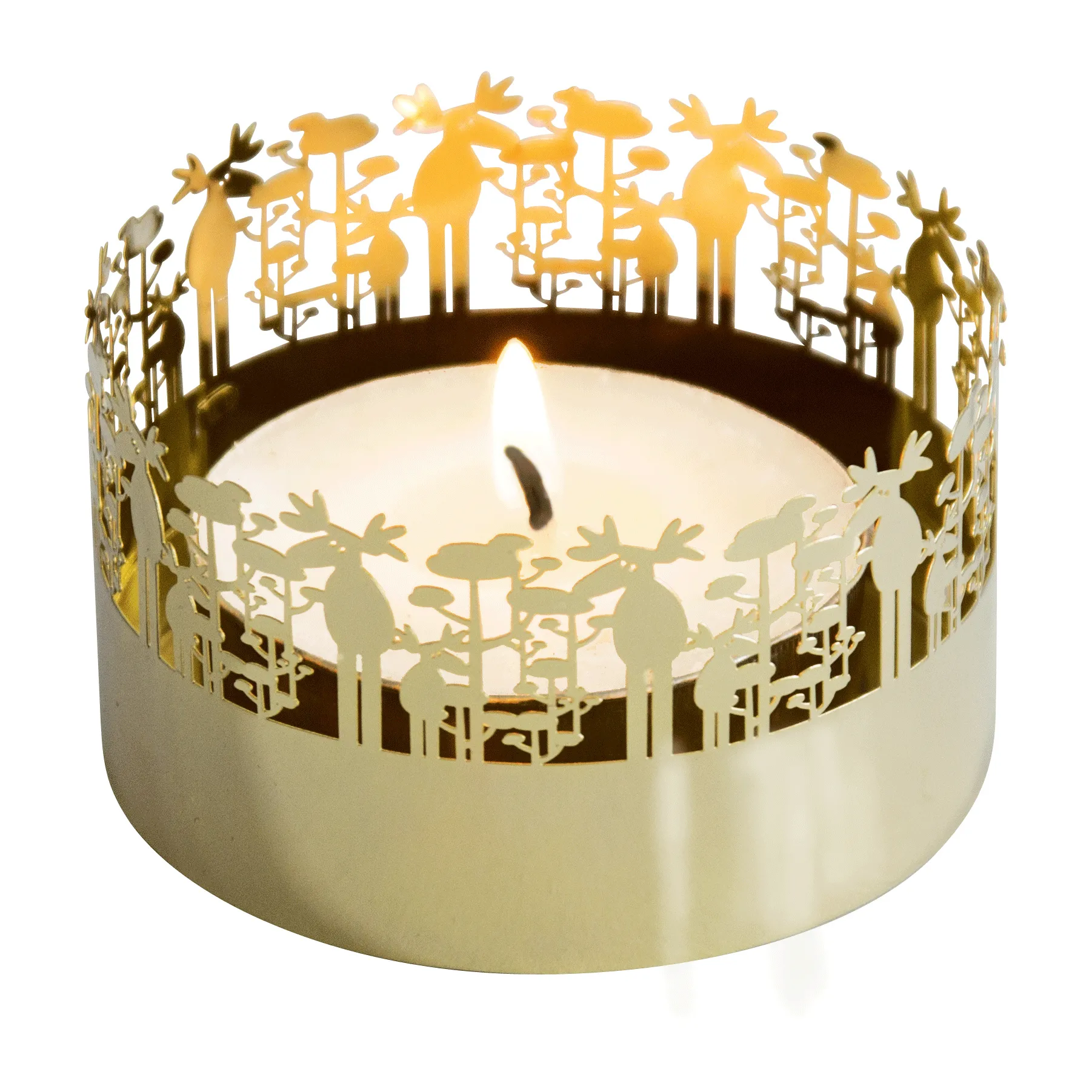 Pluto Teelichthalter gold, Elch Pluto Design